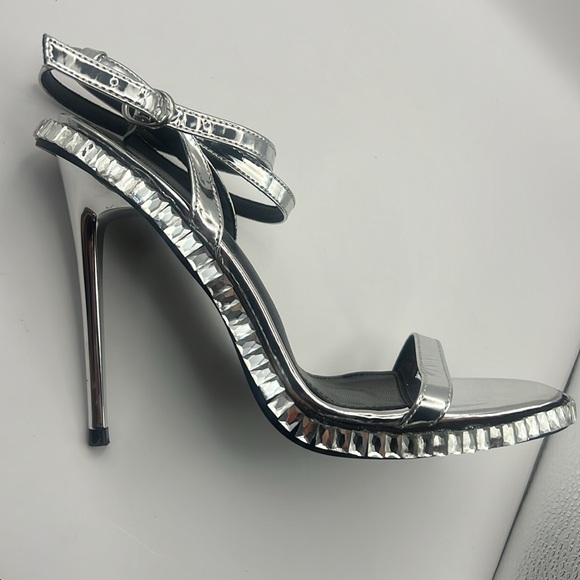 BRIK-BLACK STILETTO SANDAL size 9 - Picture 7 of 15